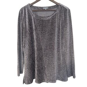 Habitat‎ Crinkle Velvet Pullover Tunic Top Rose Slate* Shimmer  Large